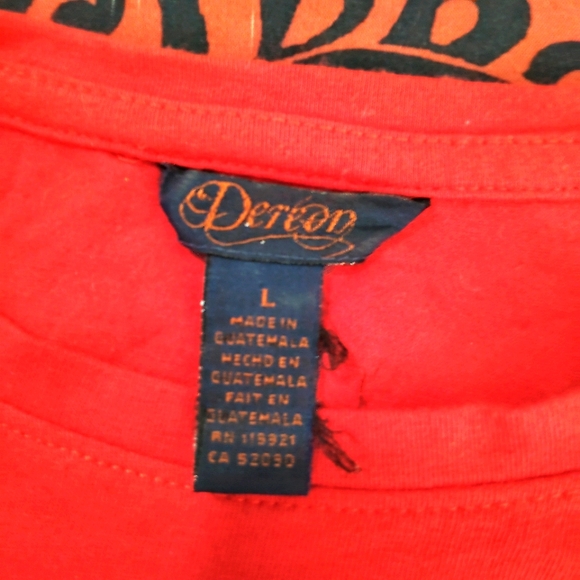 🖤3for25 🖤 Vtg 90s Early 2000s Red Deréon Classic Bodycon Y2K Bedazzled Tee - Picture 3 of 4